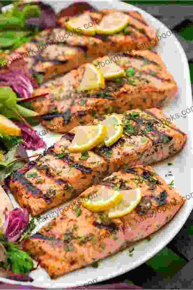 Grilled Salmon Fillet Seasoned With Herbs And Olive Oil Seafood Cookbook: Mouthwatering Seafood Recipes That Will Help You Cook Crabs Salmon Sardines Shrimp Tuna Lobsters Prawns Octopus More Seafood (Healthy Cooking 1)